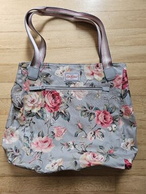 Cath Kidston Gray Floral Tote with Pink Roses